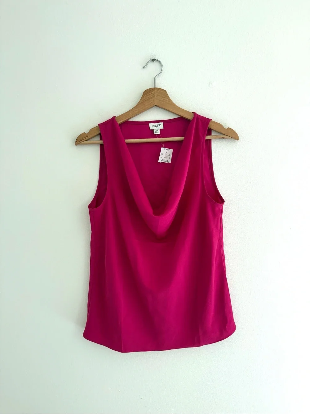 J. Crew Pink Cowl Neck Blouse XS